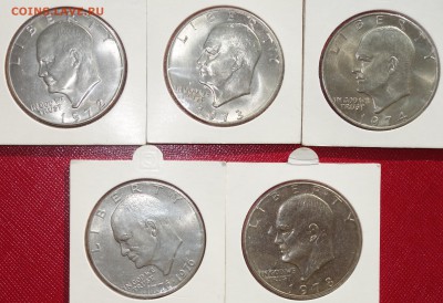 1 доллар Эйзенхауэр 1972,73,74,76,78г 5штук 01.03.18 22-00 - DSC03940.JPG