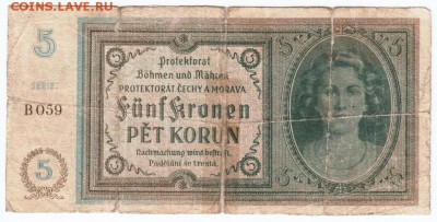 Богемия и Моравия 5 крон 1940 г. до 03.03.18 г. в 23.00 - Scan-180216-0016