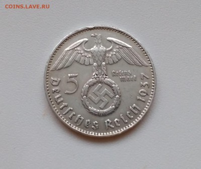 ГЕРМАНИЯ(РЕЙХ),5 рейхсмарок 1937J(Гинденбург)!до 27.02.2018 - IMG_20180224_172724