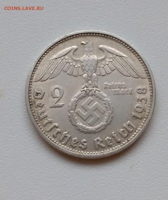ГЕРМАНИЯ(РЕЙХ),2 рейхсмарки 1938D(Гинденбург)!до 27.02.2018 - IMG_20180224_172754