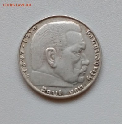 ГЕРМАНИЯ(РЕЙХ),2 рейхсмарки 1937D(Гинденбург)!до 27.02.2018 - IMG_20180224_172804