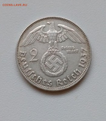 ГЕРМАНИЯ(РЕЙХ),2 рейхсмарки 1937D(Гинденбург)!до 27.02.2018 - IMG_20180224_172814