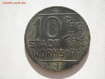 Германия Вормс нотгельд 10 пфеннигов железо 1918 до 03.03. - IMG_3291