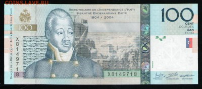 ГАИТИ 100 ГУРДОВ 2004 UNC 200 ЛЕТ НЕЗАВИСИМОСТИ - 5 001
