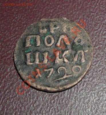 полушка 1721 цифра 7 зеркальная,копейка 1713 г. - SAM_1441.JPG
