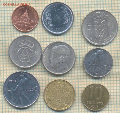 9 иностранных монет 2, до 04.03.2018 г. 22.00 по Москве - ин по 5 2