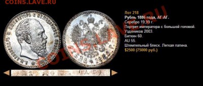 Рубль Александра III 1886 года - Александр-15
