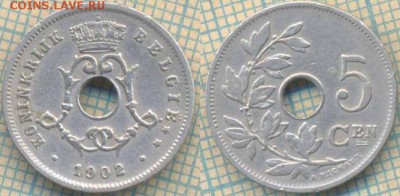 Бельгия 5 сантимов 1902 г., до 05.03.2018 г. 22.00 по Москв - Бельгия 5 сантимов 1902  176