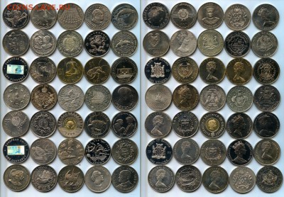 Крупные монеты мира! Шайбы по фиксу 200 шт. разные. Скидки - 3