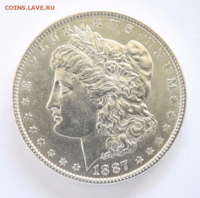 США 1 доллар 1887 г. Морган Серебро Крона Шайба - ssha_1_dollar_1887_g_morgan_serebro_krona_shajba (1)