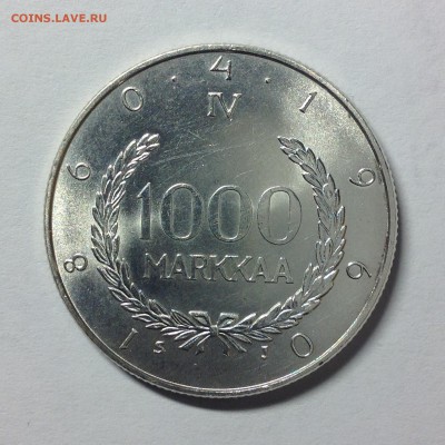 ФИНЛЯНДИЯ. 1000 марок. 1960г. - 1 (4)