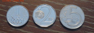 ЧЕХИЯ - 1, 2, 5 крон 3 штуки до 6.03, 22.00 - Чехия набор 1, 2, 5 крон_1
