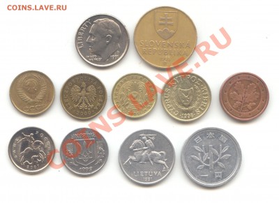 Монеты 1-ки разных стран до 09.04.11 - 22:00 МСК - подборка монет = 1 - 2