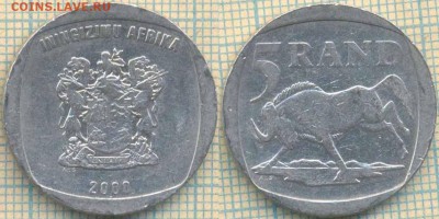 ЮАР 5 рандов 2000 г., до 06.03.2018 г. 22.00 по Москве - ЮАР 5 рандов 2000   89