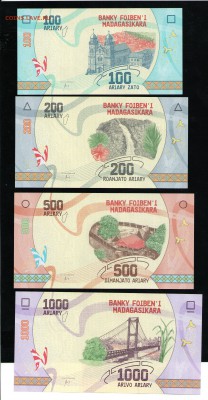 МАДАГАСКАР 100,200,500,1000 АРИАРИ 2017 UNC - 6 001