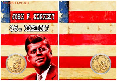 ДЖОН Ф. КЕННЕДИ - 35 президент США, 1 доллар UNC в планшете - 2018-02-28_230334