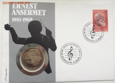КПД Швейцария 5 франков 1983 Эрнест Ансерме UNC - kpd_shvejcarija_5_frankov_1983_ernest_anserme_unc (1)