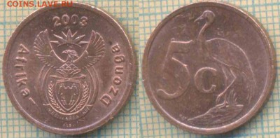 ЮАР 5 центов  2003 г., до 06.03.2018 г. 22.00 по Москве - ЮАР 5 центов 2003  147