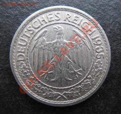 Германия, 1935 г, Третий рейх, 50 пф, до 12.04 в 21-00 мск - г 1935 50