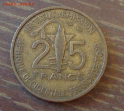 ФРАНЦУЗСКИЙ ТОГО - 25 фр. нечастые до 9.03, 22.00 - Франц. Того 25 фр антилопа_1