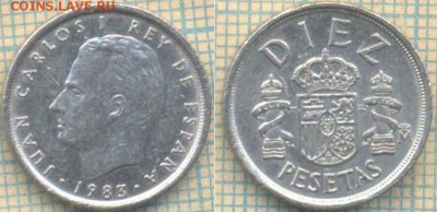 Испания 10 песет 1983 г., до 09.03.2018 г. 22.00 по Москве - Испания 10 песет 1983  276