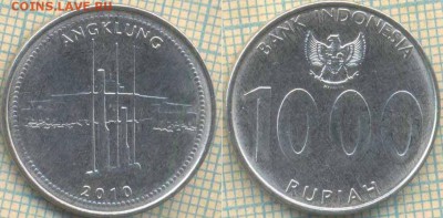Индонезия 1000 рупий 2010 г., до 10.03.2018 г. 22.00 по Мос - Индонезия 1000 рупий  2010  135