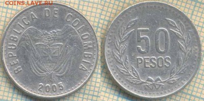 Колумбия 50 песо 2005 г., до 11.03.2018 г. 22.00 по Москве - Колумбия 50 песо 2005  294