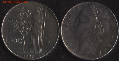 Италия 100 лир 1958 до 22:00мск 11.03.18 - Италия 100 лир 1958