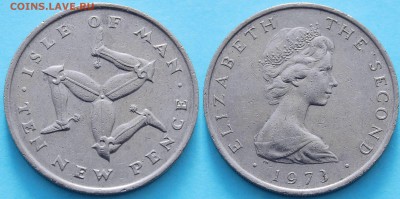 Остров Мэн 10 новых пенсов 1973 - Оценка - 580