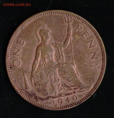 ВЕЛИКОБРИТАНИЯ 1 ПЕННИ 1940 - 3 001