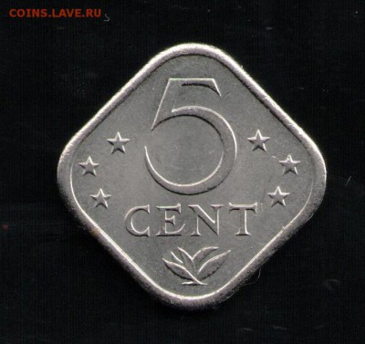 НИДЕРЛАНДСКИЕ АНТИЛЛЫ 5 ЦЕНТОВ 1978 КВАДРАТНАЯ - 21 001