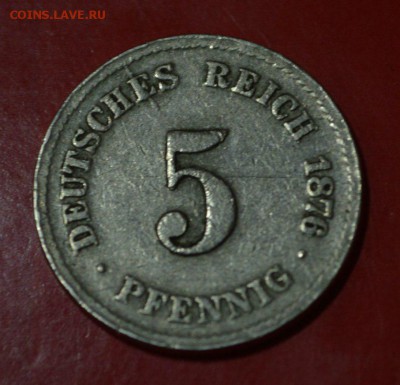 10 пфеннингов 1876 F на оценку - й