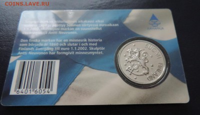 ФИНЛЯНДИЯ 1 марка 2001 г., блистер ДО 10.03. - ФИН марка 2001 блист В..JPG