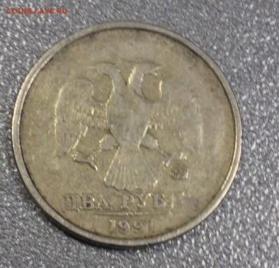 2 рубля 1997г. ММД, Непрочекан аверса - 20180306_173337