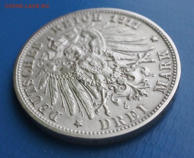 Вюртемберг 3 марки 1911г свадьба до 10.03. 22-00 мск - 10