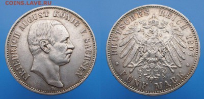 Саксония 5 марок 1907г до 10.03. 22-00 мск - 44