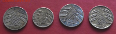 5, 10 рейхспфеннигов Веймарская респ. - 4 шт. До 10.03.18г. - _1014170 - 1