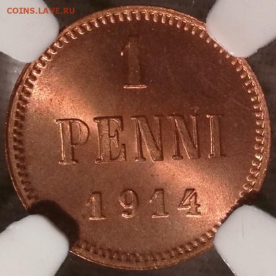 Пенни 1914 NGC MS 65 RED - 3