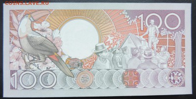 СУРИНАМ 100 гульденов 1986г., ДО 12.03. - 100 гульденов 1988г., В..JPG