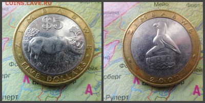 Зимбабве 5 долларов, 2001г - 4