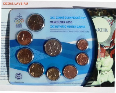 Набор евро Словакии Ванкувер 2010 BU до 14.03.18  22:00 - 2010 (2)