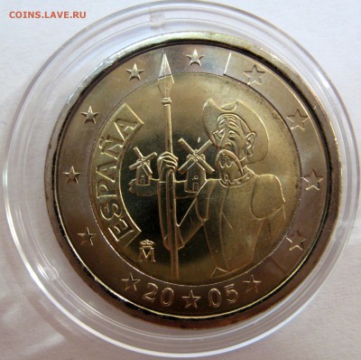 Цена - ПОДАРОК! Юбилейка 2 евро,юбилейка РФ 5 р.,медали. - Испания 2005,280 р.JPG