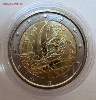 Цена - ПОДАРОК! Юбилейка 2 евро,юбилейка РФ 5 р.,медали. - Италия 2006 ,250 р.JPG