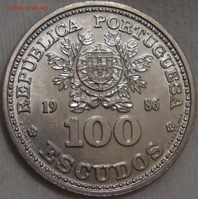 Португалия 100 эскудо 1986 UNC Футбол 15.03.18 (22-30) - DSC06521.JPG