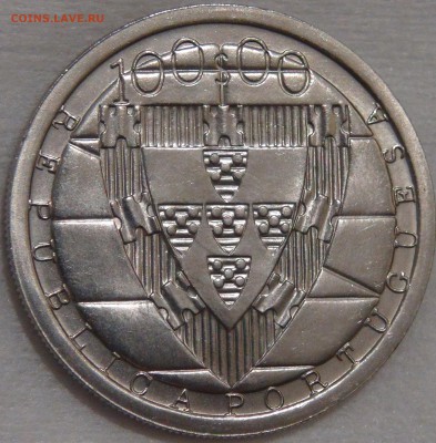 Португалия 100 эскудо 1986 UNC Битва Альжубаротте 15.03.18 - DSC08551.JPG
