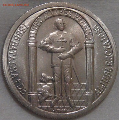 Португалия 100 эскудо 1986 UNC Битва Альжубаротте 15.03.18 - DSC08547.JPG