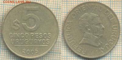 Уругвай 5 песо 2005 г., до 17.03.2018 г. 22.00 по Москве - Уругвай 5 песо 2005  275