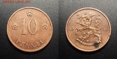 МОНЕТЫ МИРА 03-18 - Финляндия – 10 пенни (1938) №4