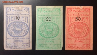 10,20,50h 1920г нотгельды г.Нойленгбах Австрия - BF7FFD60-A2E1-4984-8468-ED3352506D6D