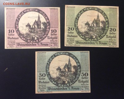 10,20,50h 1920г нотгельды г. Вайсенкирхен ин дер Вахау - 22F24BB2-350A-4962-BF02-3E01FB252BF3